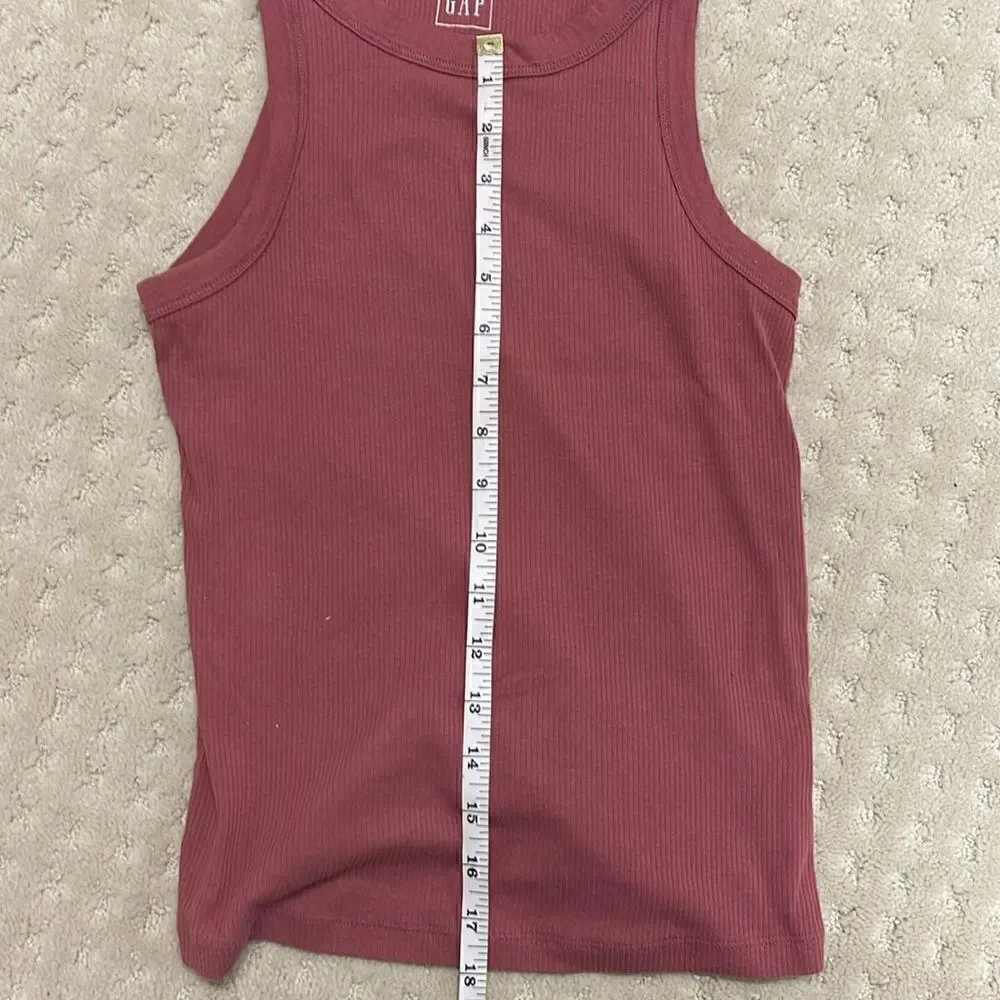 Gap Ribbed Tank Top, Size Extra Small, Rust - Picture 7 of 7